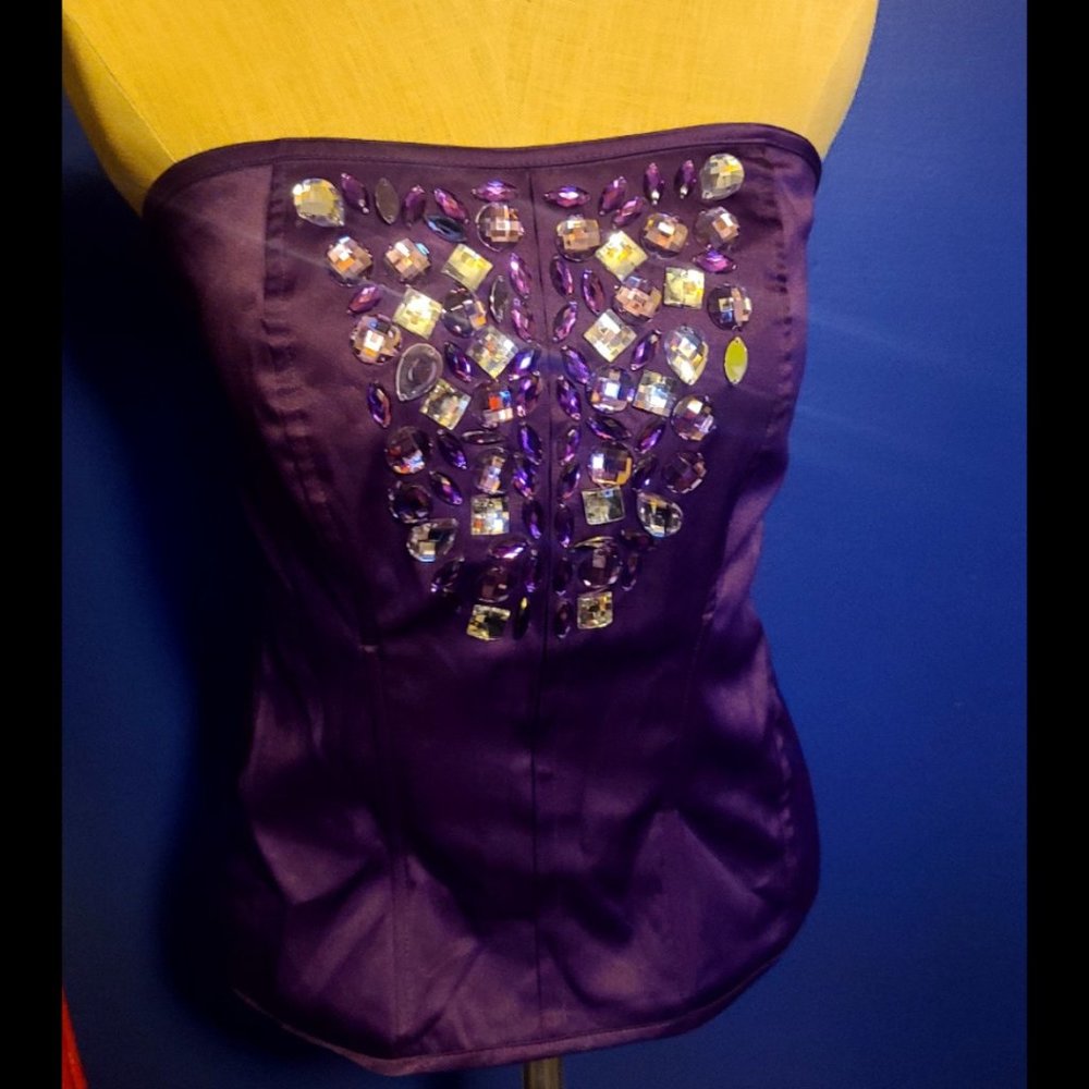 Gems Galore Purple Corset